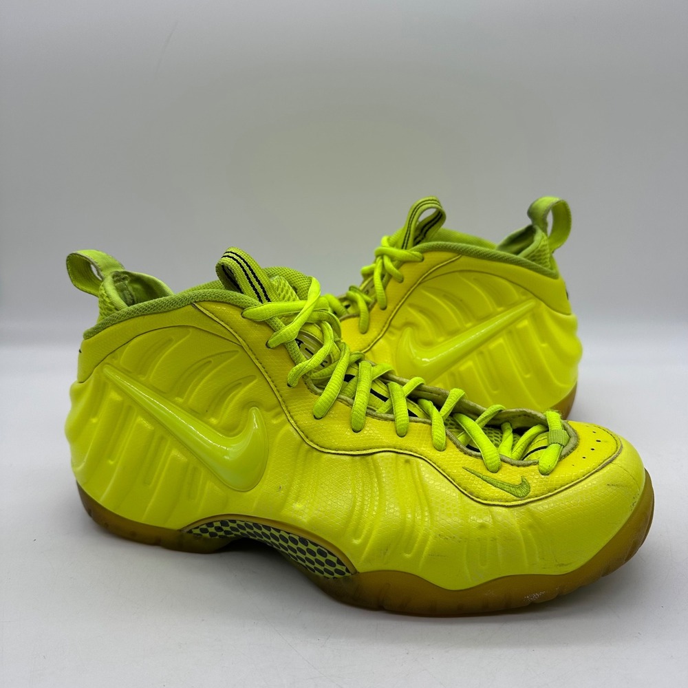 Nike Air 624041-700 Mens 11 Foamposite Pro Volt Neon Yellow Basketball Sneakers